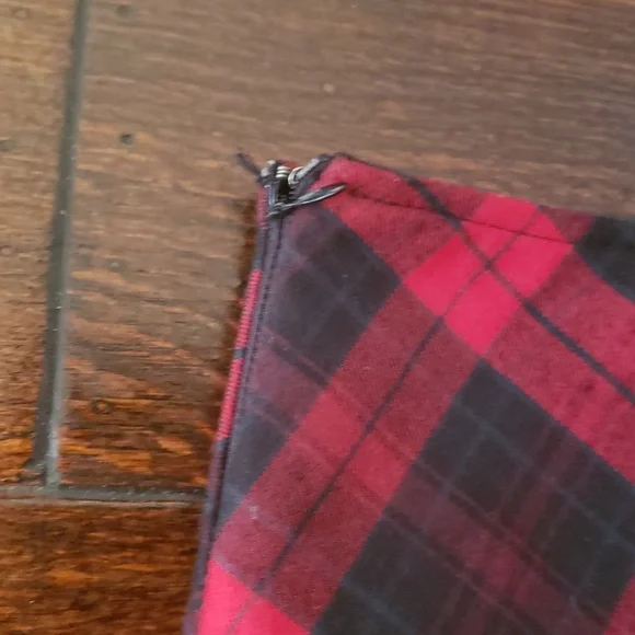 Chou Yatou Red Plaid Skirt With Black Eyelet Trim Size XXL - Picture 5 of 16